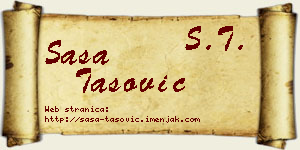 Saša Tašović vizit kartica